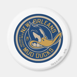 DAFFY DUCK™ Mud Ducks Round Logo Magnet