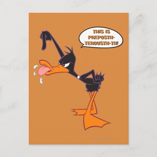 DAFFY DUCK™ Speech Bubble Postcard (Front)