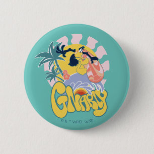 DAFFY DUCK™ Surfing - Gnarly 2 Inch Round Button