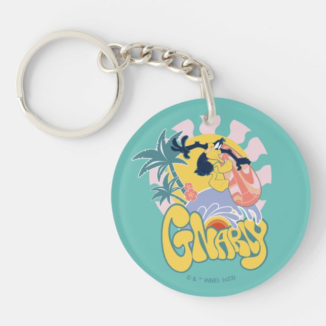 DAFFY DUCK™ Surfing - Gnarly Keychain (Front)