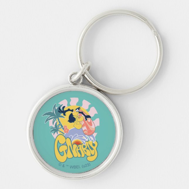 DAFFY DUCK™ Surfing - Gnarly Keychain (Front)
