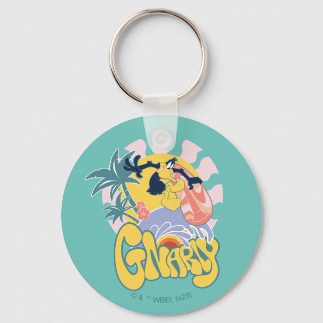 DAFFY DUCK™ Surfing - Gnarly Keychain (Front)