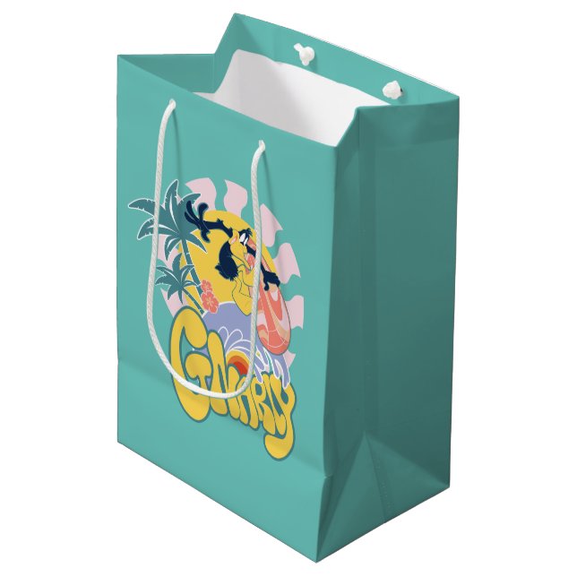 DAFFY DUCK™ Surfing - Gnarly Medium Gift Bag (Front Angled)