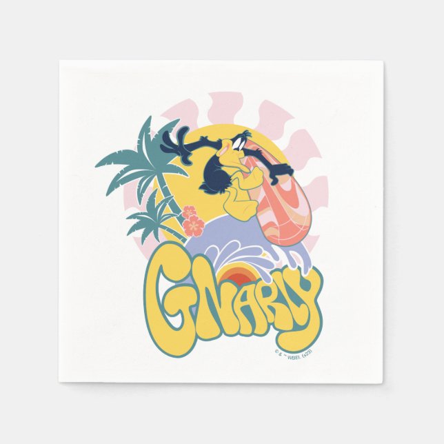 DAFFY DUCK™ Surfing - Gnarly Napkin (Front)