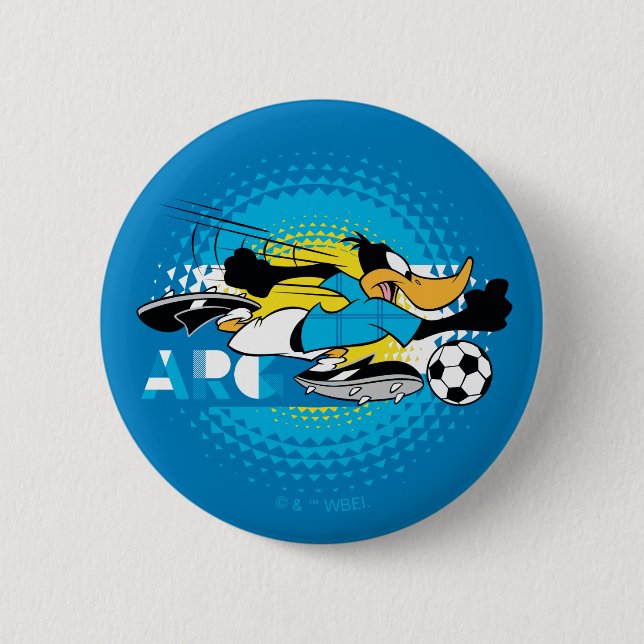 DAFFY DUCK™ Team Argentina Soccer Graphic 2 Inch Round Button (Front)
