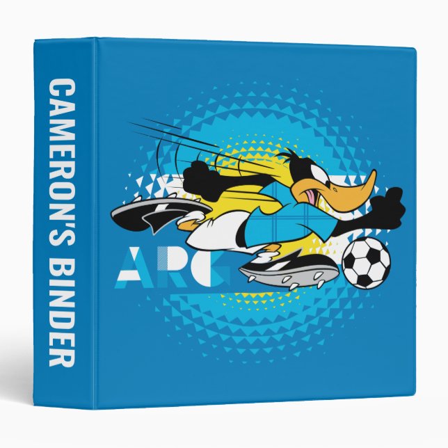 DAFFY DUCK™ Team Argentina Soccer Graphic Binder (Front/Spine)