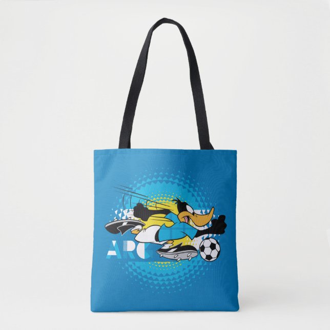 DAFFY DUCK™ Team Argentina Soccer Graphic Tote Bag (Front)