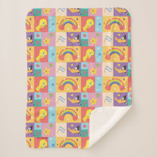 DAFFY DUCK™ & TWEETY™ - Pride Pattern Sherpa Blanket