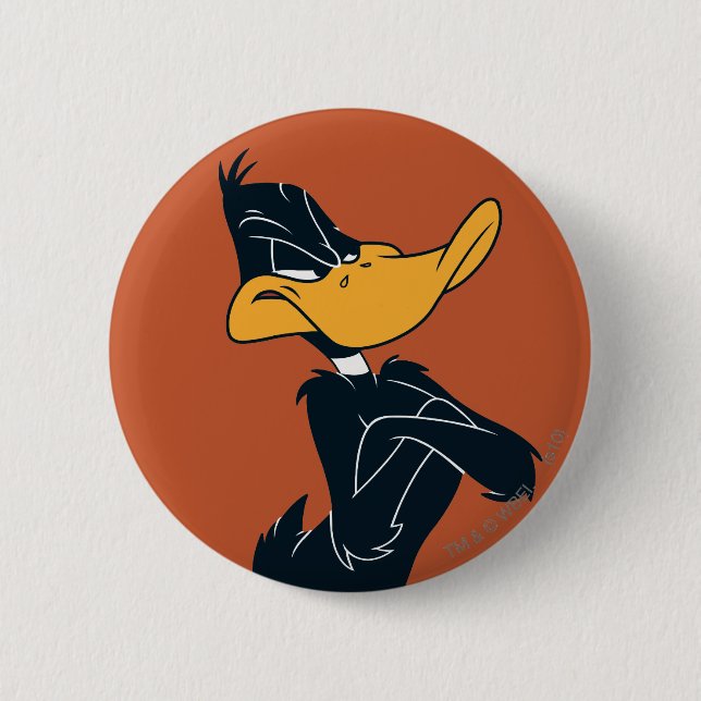 DAFFY DUCK™ with Arms Crossed 2 Inch Round Button (Front)