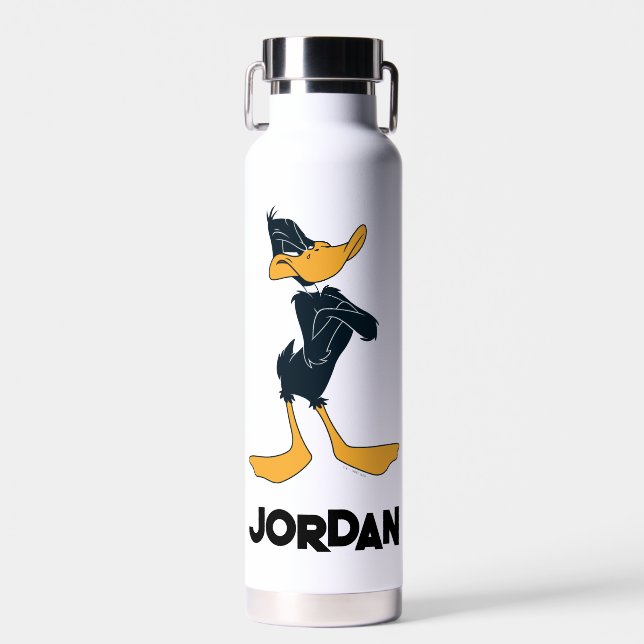 DAFFY DUCK™ with Arms Crossed  | Add Your Name Water Bottle (Front)