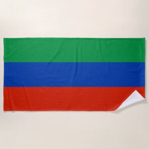 Dagestan Flag Beach Towel