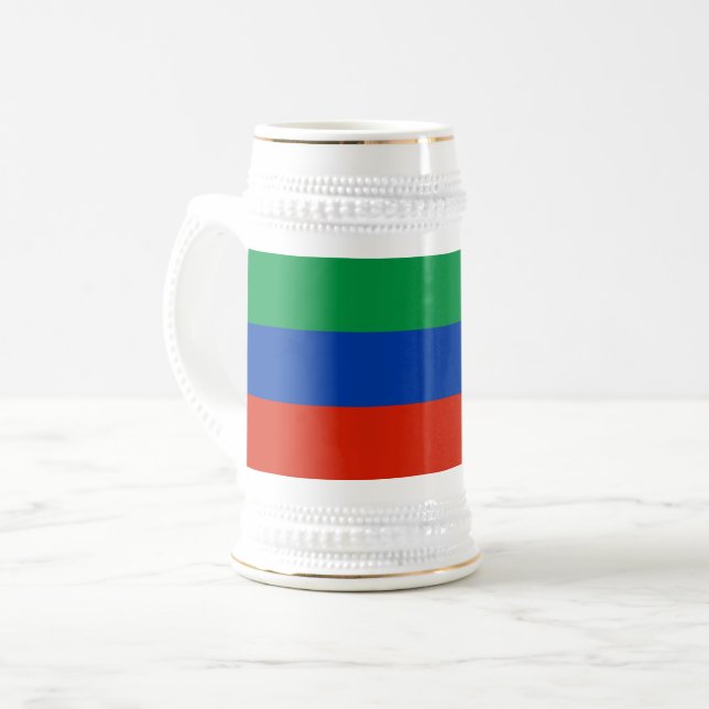 Dagestan Flag Beer Stein (Front Left)