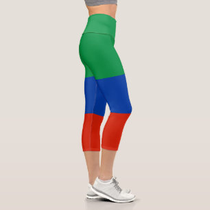 Dagestan Flag Capri Leggings
