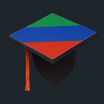 Dagestan Flag Graduation Cap Topper<br><div class="desc">Patriotic flag of Dagestan.</div>