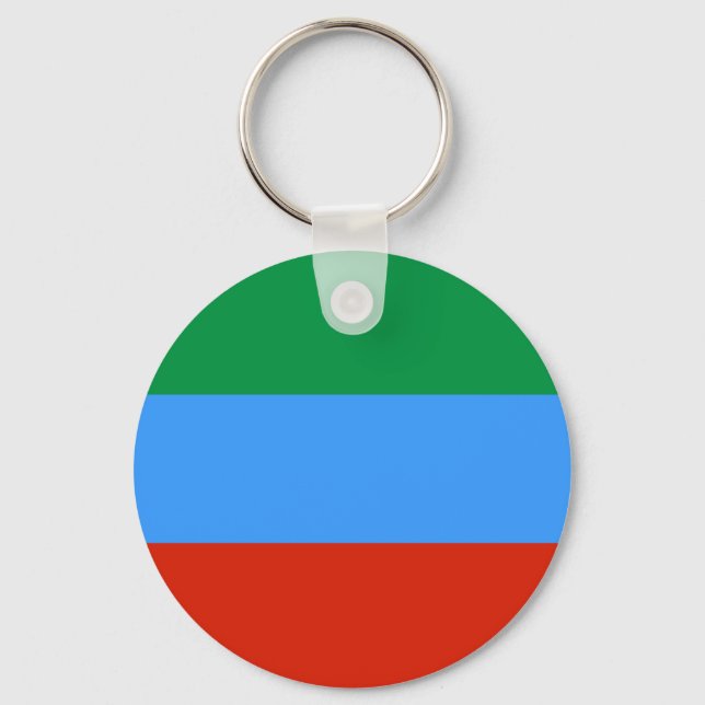 Dagestan, Russia flag Keychain (Front)