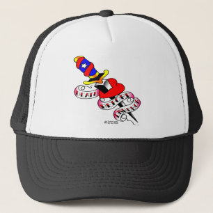Dagger Thru Heart Death Before Dishonour Tattoo Trucker Hat