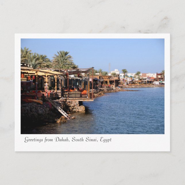 Dahab Restaurants, South Sinai, Egypt Postcard (Front)