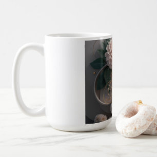  Dahlia Ballet Bloom Floral Art Design Coffee Mug