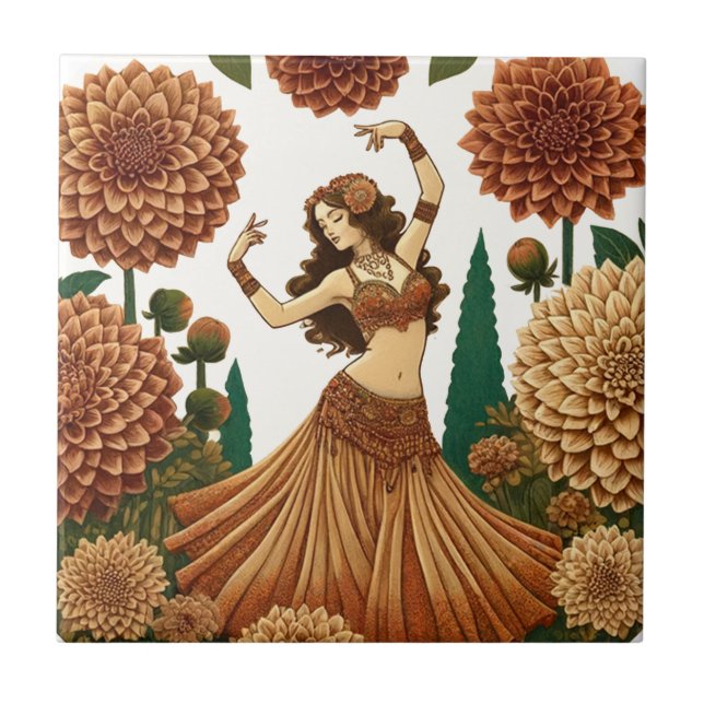Dahlia Belly Dancer                                Tile (Front)