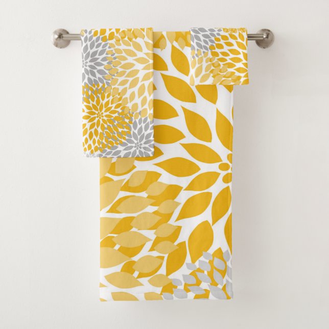 Dahlia Bouquet - moutarde jaune gris (En situation)