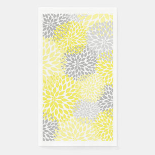 Dahlia Bouquet - yellow grey Napkin