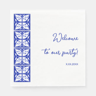 Dahlia Buds Personalized Party Paper Napkins