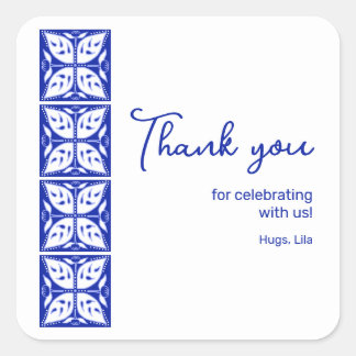 Dahlia Buds Personalized Party Stickers