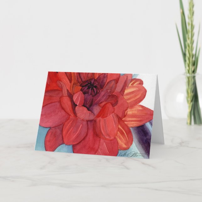 Dahlia, carte de voeux (Devant)