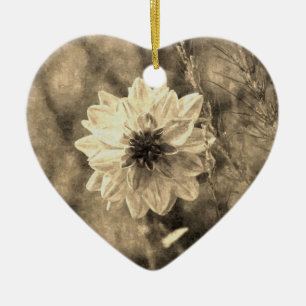 Dahlia Ceramic Ornament
