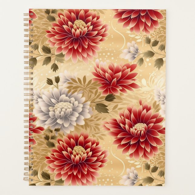 Dahlia Chiyogami Planner (Front)