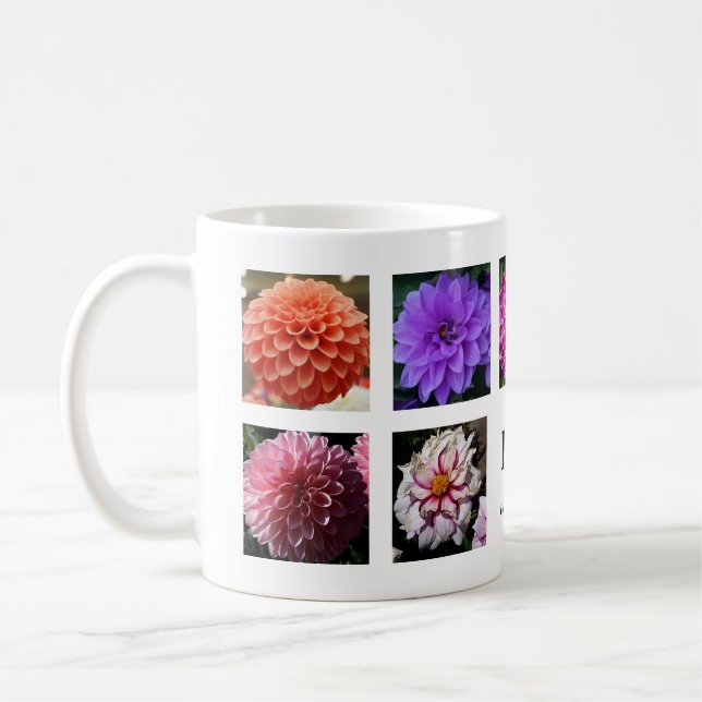 Dahlia Collage #1 Mug (Left)