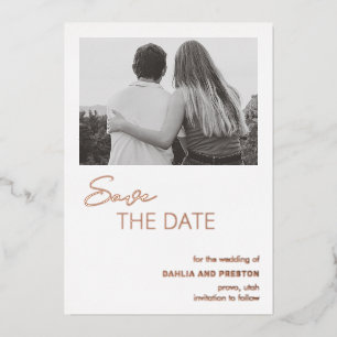 Dahlia Contemporary Modern Wedding Save the Date