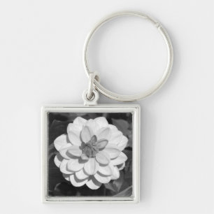 Dahlia 'David Howard' B&W Keychain