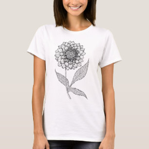 Dahlia dessin t-shirt