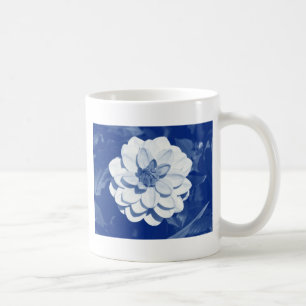 Dahlia - Digital Cyanotype Coffee Mug