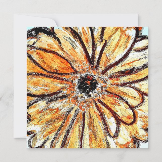 Dahlia Flat Greeting Card (Front)