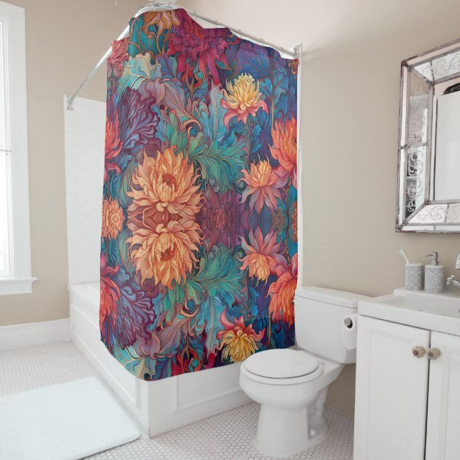 Dahlia Floral Tapestry (In Situ)