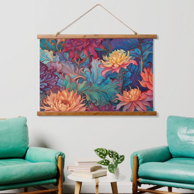 Dahlia Floral Tapestry (Living Room)