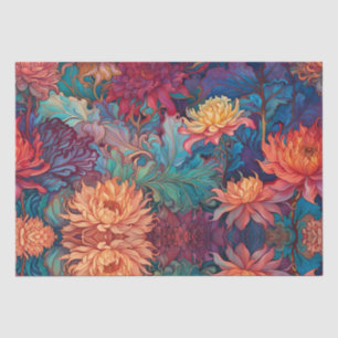 Dahlia Floral Tapestry Tissue Paper