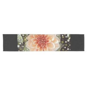 dahlia flower blossoms petals floral flora blooms short table runner