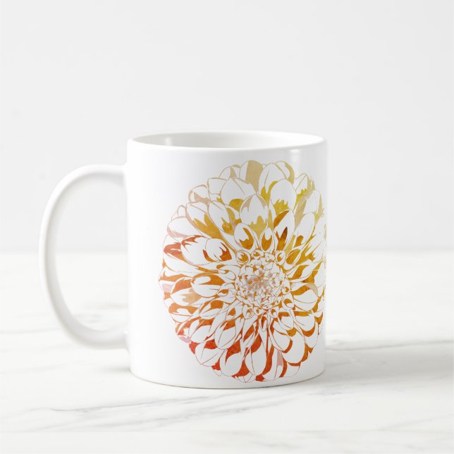 Dahlia flower classic mug (Gauche)