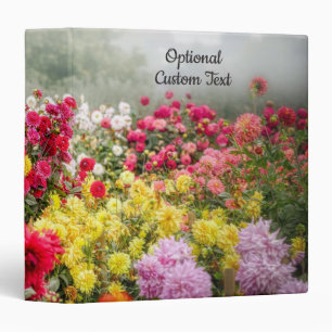 Dahlia Flower Field Binder