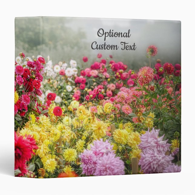 Dahlia Flower Field Binder (Front/Spine)