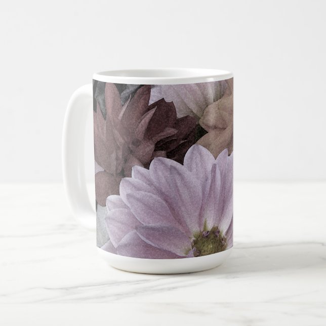 Dahlia Flower Garden Abstract Floral Mug (Front Left)
