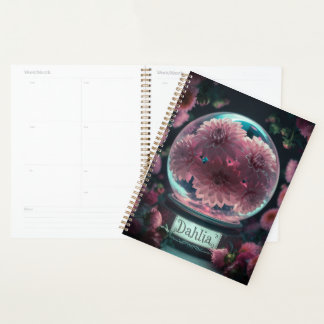 Dahlia Flower Globe  Planner