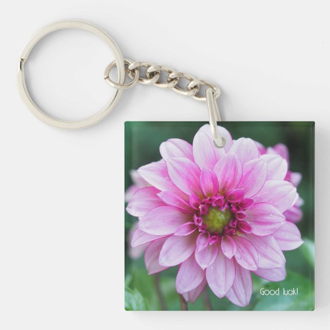 Dahlia flower keychain (Front)