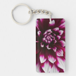 Dahlia Flower Keychain