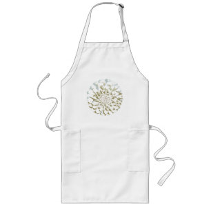 Dahlia flower long apron