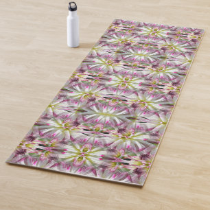Dahlia Flower Petals Multiplied Abstract      Yoga Mat