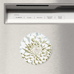 Dahlia flower refrigerator magnet